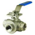 Bonomi 2" NPT Stainless Steel Ball Valve 3-Way 966N-2