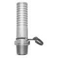 Sani-Lav Hose Adapter, Stainless Steel, Hose Barb 3/4 in. Inlet N14S