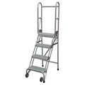 Cotterman 70 in H Aluminum Folding Rolling Ladder, 4 Steps, 350 lb Load Capacity SASA4A10E10C50P6