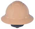 3M Full Brim Hard Hat, Type 1, Class E, Ratchet (4-Point), Tan H-811R