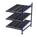 Unex Flow Cell Add-On Gravity Flow Rack, 60 in D, 48 in W, 3 Shelves, Blue FC99SW48603-A