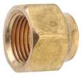 Zoro Select 1/2" Female Flare Low Lead Brass Forged Nut 704018-08