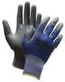 Honeywell North Polyurethane Coated Gloves, Palm Coverage, Blue/Gray, L, PR WE50-L