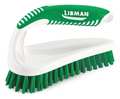 Libman 2 1/2 in W Scrub Brush, Stiff, 5 1/2 in L Handle, 7 in L Brush, Green, Polypropylene, Santoprene 57