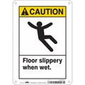 Condor Safety Sign, 10 in Height, 7 in Width, Polyethylene, Horizontal Rectangle, English, 469M95 469M95