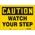 Condor Safety Sign, 10 in Height, 14 in Width, Vinyl, Horizontal Rectangle, English, 469P54 469P54