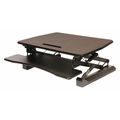 Zoro Select Adjustable Desk, 35.8" D, 35.43" W, 6.2" to 19.1" H, Black, Medium Density Fiberboard OFF65807