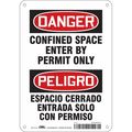 Condor Safety Sign, 10" H, 7" W, Plastic, 465K65 465K65