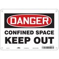 Condor Safety Sign, 7 in Height, 10 in Width, Polyethylene, Vertical Rectangle, English, 465L52 465L52