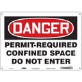 Condor Safety Sign, 10 in Height, 14 in Width, Aluminum, Horizontal Rectangle, English, 465M82 465M82