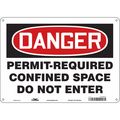Condor Safety Sign, 10 in Height, 14 in Width, Polyethylene, Horizontal Rectangle, English, 465M86 465M86