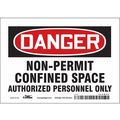 Condor Safety Sign, 5 in Height, 7 in Width, Vinyl, Horizontal Rectangle, English, 465M62 465M62