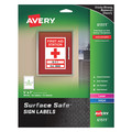 Avery Safety Sign, 9-7/16" W x 3-1/8", PK30 7278261511