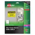 Avery Safety Sign, 9-7/16" W x 3-1/8", PK15 7278261515
