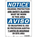Condor Safety Sign, 14 in Height, 10 in Width, Polyethylene, Vertical Rectangle, English, Spanish, 466F83 466F83
