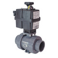 Hayward Flow Control Ball Valve, Actuated, Electric, On/Off, 3/4", CPVC/FPM, 24-265VAC/VDC, S/T ECPTBH207STV