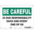 Condor Safety Sign, 7 in Height, 10 in Width, Polyethylene, Vertical Rectangle, English, 466R81 466R81