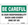 Condor Safety Sign, 10 in Height, 14 in Width, Polyethylene, Horizontal Rectangle, English, 466R82 466R82