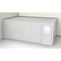 Porta-Fab 2-Wall Modular In-Plant Office, 8 ft 1 3/4 in H, 20 ft 1 1/4 in W, 12 ft 1 1/4 in D, Gray GV1220G-2