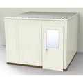 Porta-Fab 3-Wall Modular In-Plant Office, 8 ft 1 3/4 in H, 10 ft 4 1/2 in W, 10 ft 1 1/4 in D, Beige GS1010-3