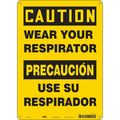 Condor Safety Sign, 14 in Height, 10 in Width, Vinyl, Vertical Rectangle, English, Spanish, 467Z05 467Z05
