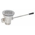 Encore 2" Pipe Dia., Cast Brass, Flat Waste Outlet, Lever Handle Waste Drain D10-7400