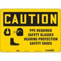 Condor Safety Sign, 10 in Height, 14 in Width, Polyethylene, Horizontal Rectangle, English, 468P43 468P43