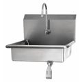 Sani-Lav Hand Sink, Wall Mount, 14"H, Silver, 16 ga. 5A41