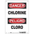 Condor Safety Sign, 10 in H, 7 in W, Polyethylene, Horizontal Rectangle, English, Spanish, 470T47 470T47