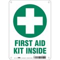 Condor First Aid Sign, 7" W x 10" H, 0.004" Thick, 471T27 471T27