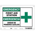 Condor First Aid Sign, 10" W x 7" H, 0.032" Thick, 471V02 471V02
