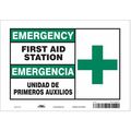 Condor First Aid Sign, 10" W x 7" H, 0.004" Thick, 471V07 471V07