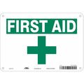 Condor First Aid Sign, 10" W x 7" H, 0.032" Thick, 471V09 471V09