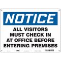 Condor Safety Sign, 10 in Height, 14 in Width, Aluminum, Horizontal Rectangle, English, 472D90 472D90