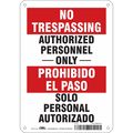 Condor Safety Sign, 10 in Height, 7 in Width, Aluminum, Horizontal Rectangle, English, Spanish, 472W08 472W08