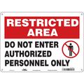Condor Safety Sign, 10 in Height, 14 in Width, Aluminum, Horizontal Rectangle, English, 472W34 472W34