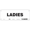 Condor Restroom Sign, 10"W, 3-1/2" H, 0.055" Thick, 473Y27 473Y27