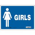 Condor Restroom Sign, 14" W, 10" H, 0.032" Thick, 473Y30 473Y30