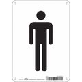 Condor Restroom Sign, 7" W, 10" H, 0.032" Thick, 473Z20 473Z20