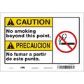 Condor Safety Sign, 7" H, 10" W, Vinyl, Vertical Rectangle, English, Spanish, 474N63 474N63