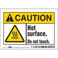 Condor Danger Sign, 3 1/2 in H, 5 in W, Vinyl, Horizontal Rectangle, English, 474Y39 474Y39