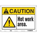 Condor Danger Sign, 10 in H, 14 in W, Aluminum, Horizontal Rectangle, English, 474Y50 474Y50