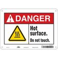 Condor Danger Sign, 10" W x 7" H, 0.032" Thick, 474Z71 474Z71