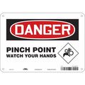 Condor Safety Sign, 7 in Height, 10 in Width, Aluminum, Vertical Rectangle, English, 475D01 475D01