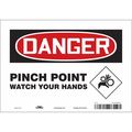 Condor Safety Sign, 7 in Height, 10 in Width, Vinyl, Vertical Rectangle, English, 475D07 475D07