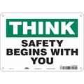 Condor Safety Sign, 7 in Height, 10 in Width, Polyethylene, Vertical Rectangle, English, 475H99 475H99