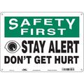 Condor Safety Sign, 10 in Height, 14 in Width, Aluminum, Horizontal Rectangle, English, 475H48 475H48