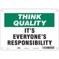 Condor Safety Sign, 7 in Height, 10 in Width, Polyethylene, Vertical Rectangle, English, 475J33 475J33