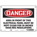 Condor Safety Sign, 7 in Height, 10 in Width, Vinyl, Vertical Rectangle, English, 475N73 475N73