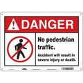 Condor Safety Sign, 10 in Height, 14 in Width, Aluminum, Horizontal Rectangle, English, 476M96 476M96